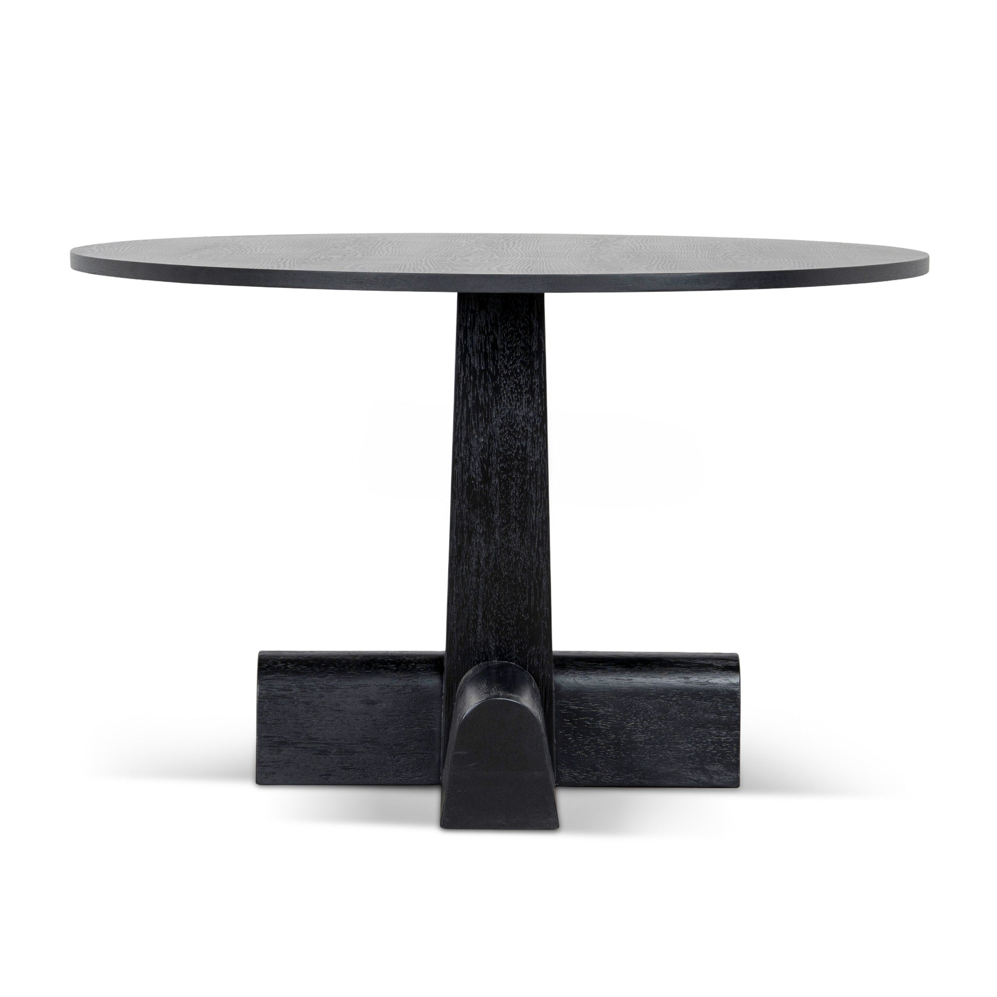 Vistone 1.2m Round Dining Table - Full Black Dining Table Nicki-Core