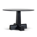 Vistone 1.2m Round Dining Table - Full Black Dining Table Nicki-Core