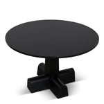 Vistone 1.2m Round Dining Table - Full Black Dining Table Nicki-Core