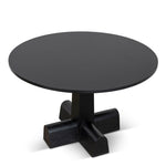 Vistone 1.2m Round Dining Table - Full Black Dining Table Nicki-Core