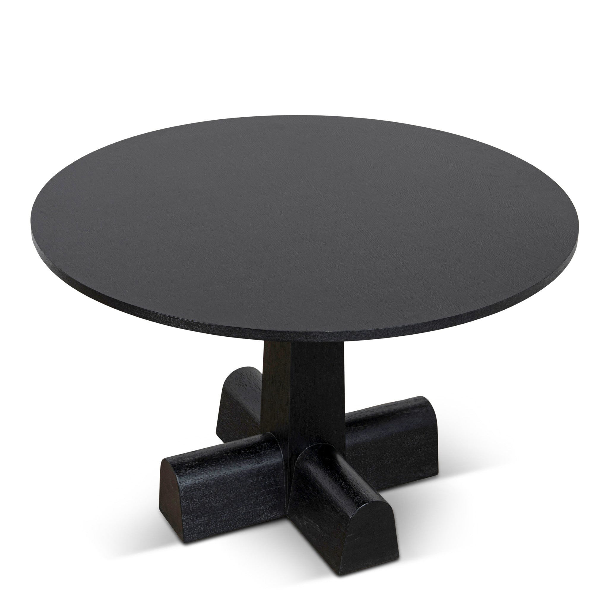 Vistone 1.2m Round Dining Table - Full Black Dining Table Nicki-Core