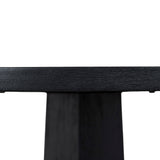 Vistone 1.2m Round Dining Table - Full Black Dining Table Nicki-Core
