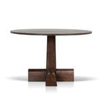 Vistone 1.2m Round Dining Table - Dark Brown Dining Table Nicki-Core