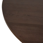 Vistone 1.2m Round Dining Table - Dark Brown Dining Table Nicki-Core