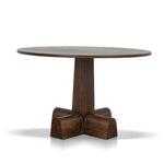 Vistone 1.2m Round Dining Table - Dark Brown Dining Table Nicki-Core