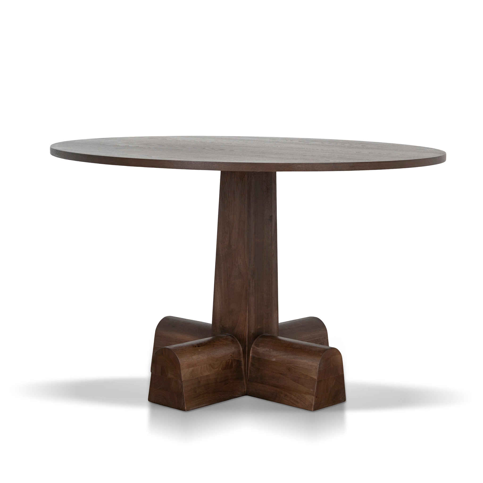 Vistone 1.2m Round Dining Table - Dark Brown Dining Table Nicki-Core