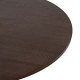 Vistone 1.2m Round Dining Table - Dark Brown Dining Table Nicki-Core