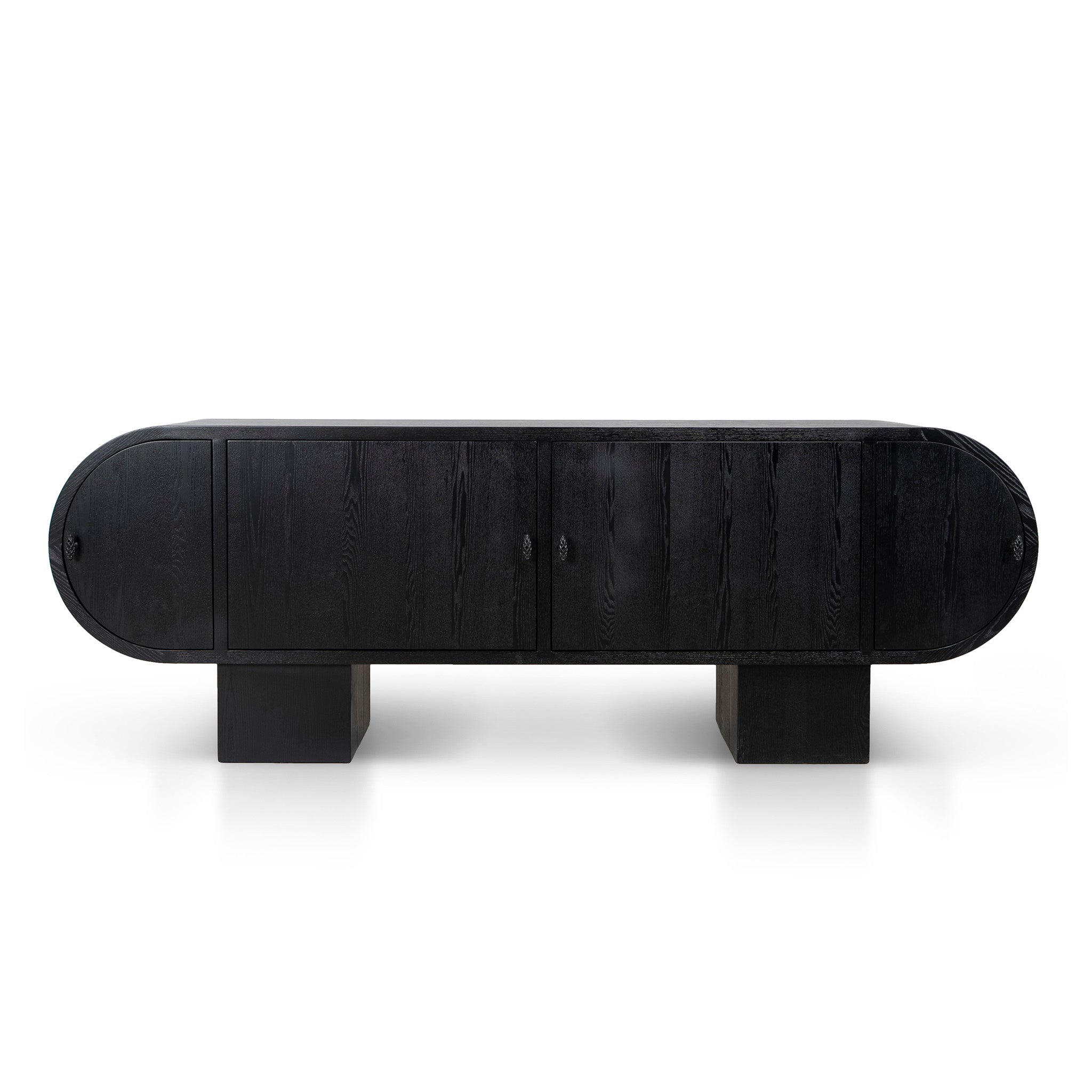 Ex Display - Oblio 2.2m Sideboard Unit - Full Black Buffet & Sideboard Nicki-Core