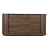 Linea 1.7m Wooden Buffets Unit - Walnut Buffet & Sideboard KD-Core