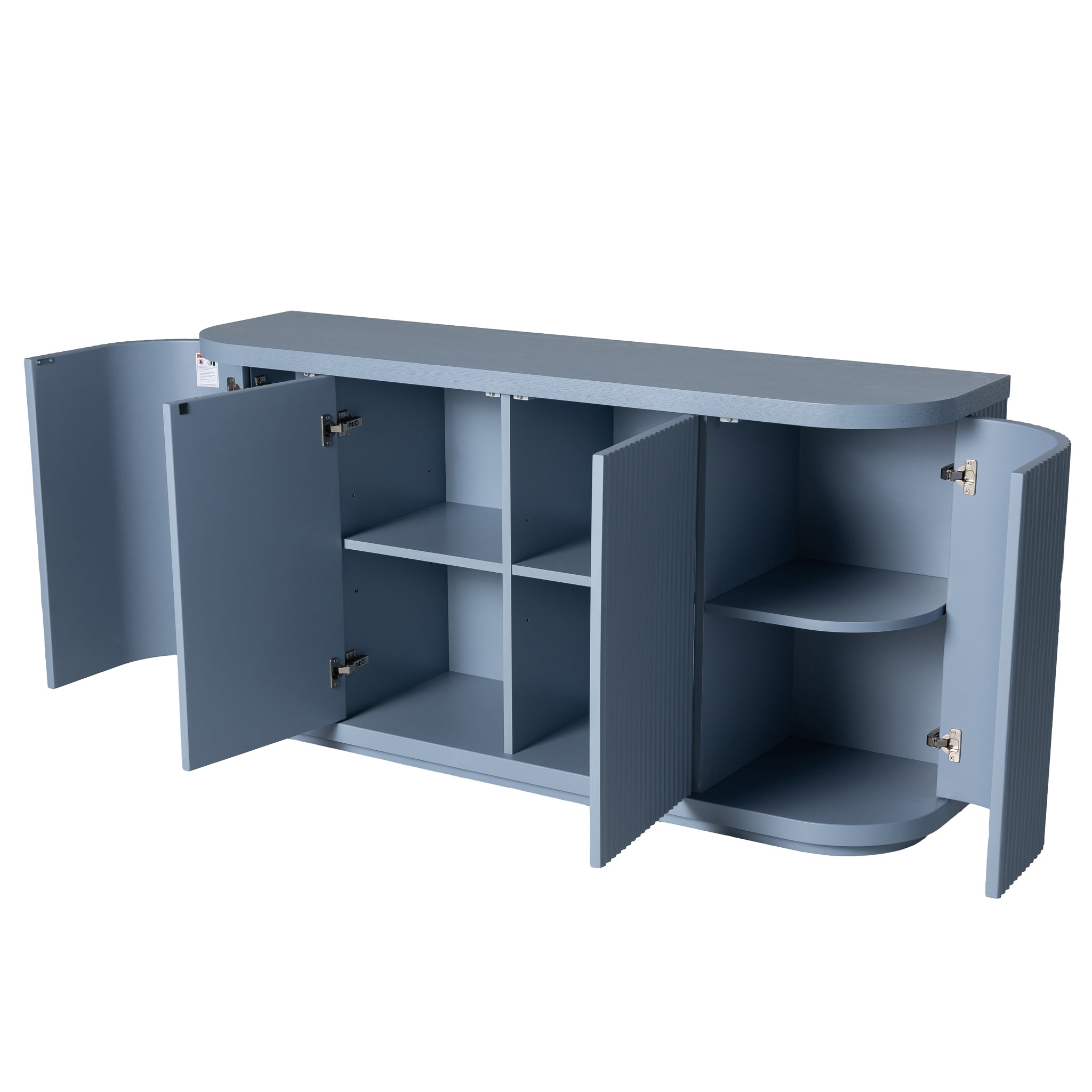 Elino 1.6m Veneer Top Buffet Unit - Light Blue Buffet & Sideboard Dwood-Core
