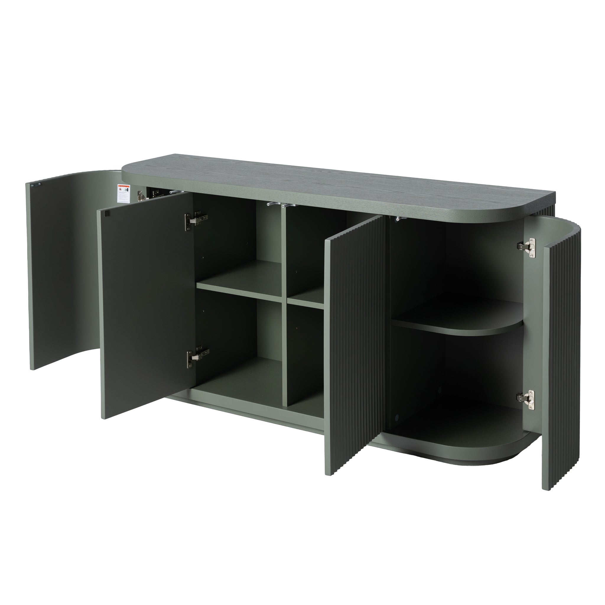 Elino 1.6m Veneer Top Buffet Unit - Sage Green Buffet & Sideboard Dwood-Core