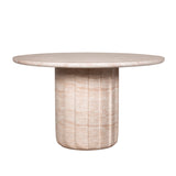 Etrusca 1.3m Round Concrete Dining Table - Light Travertine Look Dining Table Concrete-Core