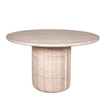 Etrusca 1.3m Round Concrete Dining Table - Light Travertine Look Dining Table Concrete-Core