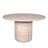 Etrusca 1.3m Round Concrete Dining Table - Light Travertine Look Dining Table Concrete-Core