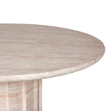 Etrusca 1.3m Round Concrete Dining Table - Light Travertine Look Dining Table Concrete-Core