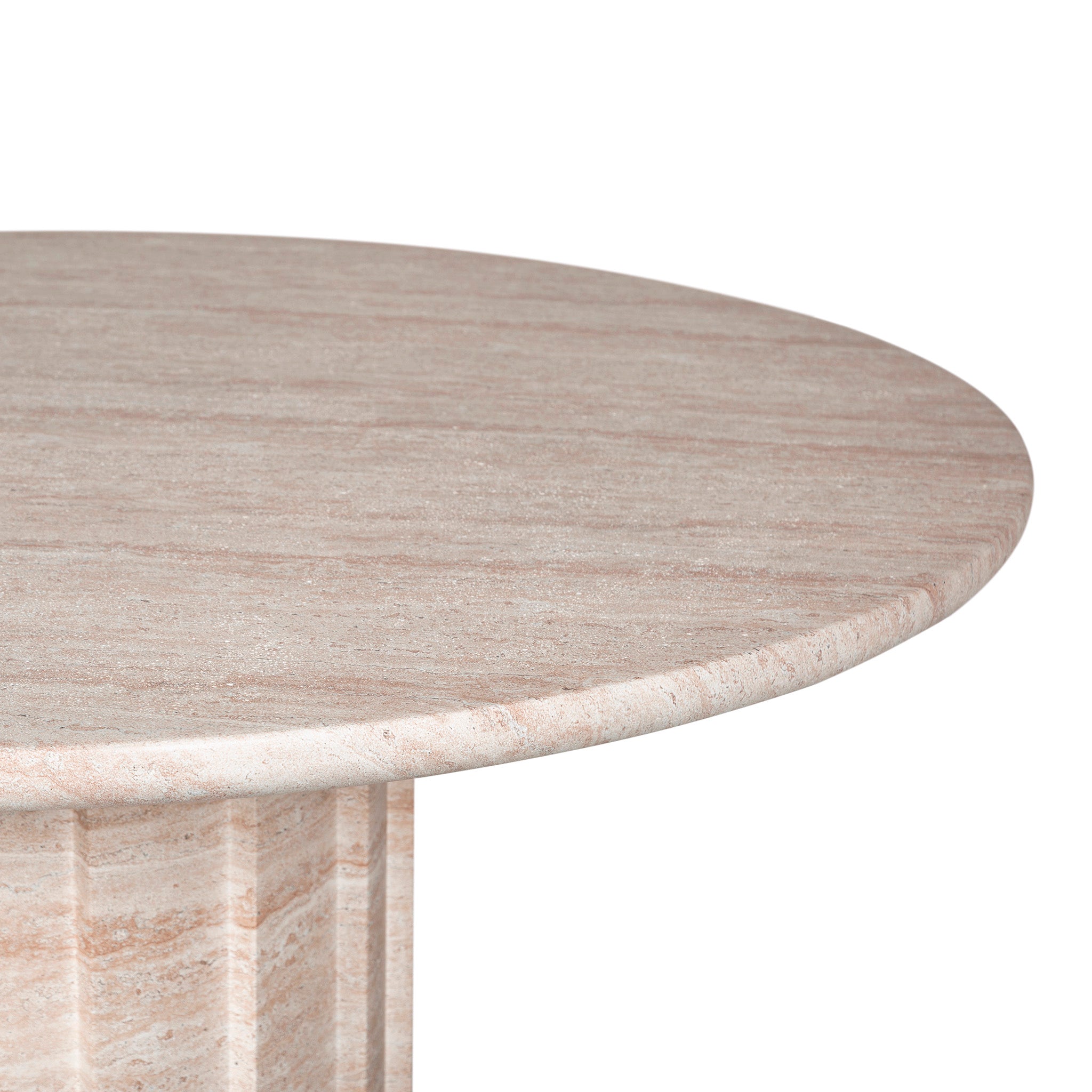 Etrusca 1.3m Round Concrete Dining Table - Light Travertine Look Dining Table Concrete-Core