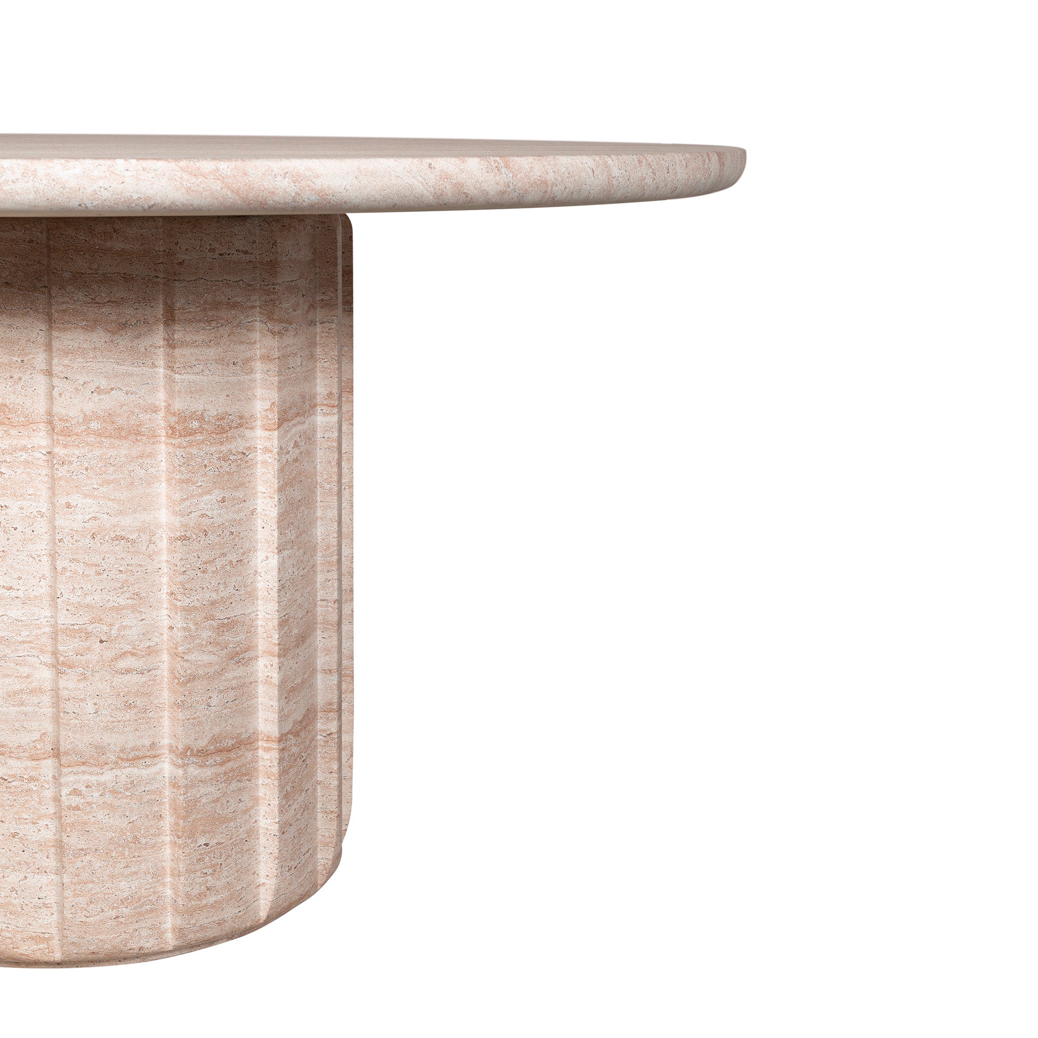 Etrusca 1.3m Round Concrete Dining Table - Light Travertine Look Dining Table Concrete-Core