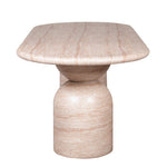 Palatino 2.2m Oval Dining Table - Light Travertine Look Dining Table Concrete-Core