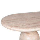 Palatino 2.2m Oval Dining Table - Light Travertine Look Dining Table Concrete-Core