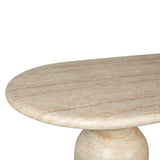 Palatino 2.2m Oval Dining Table - Light Travertine Look Dining Table Concrete-Core