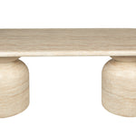 Palatino 2.2m Oval Dining Table - Light Travertine Look Dining Table Concrete-Core
