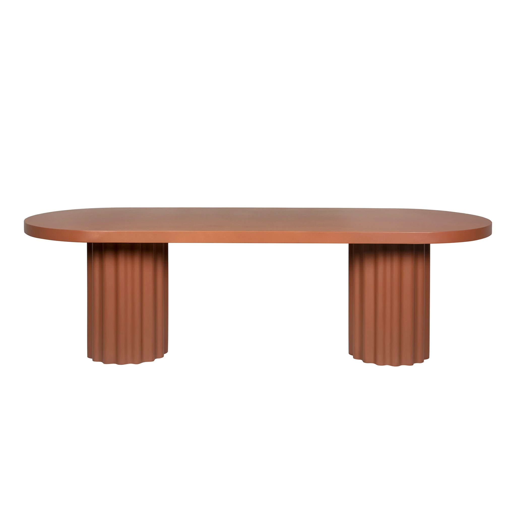 Sovana 2.4m Concrete Dining Table - Terracotta Dining Table Concrete-Core
