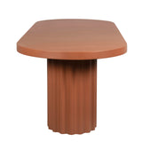 Sovana 2.4m Concrete Dining Table - Terracotta Dining Table Concrete-Core