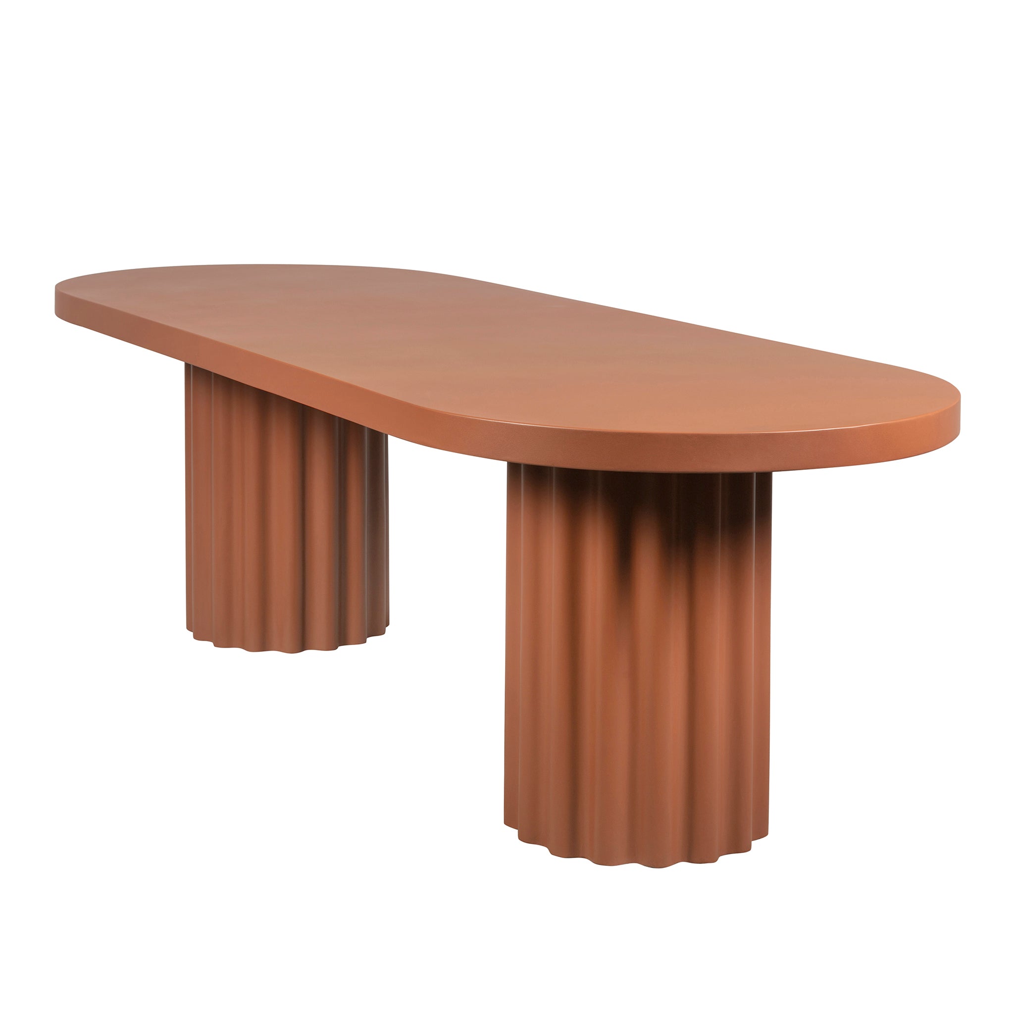 Sovana 2.4m Concrete Dining Table - Terracotta Dining Table Concrete-Core