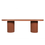 Sovana 2.4m Concrete Dining Table - Terracotta Dining Table Concrete-Core
