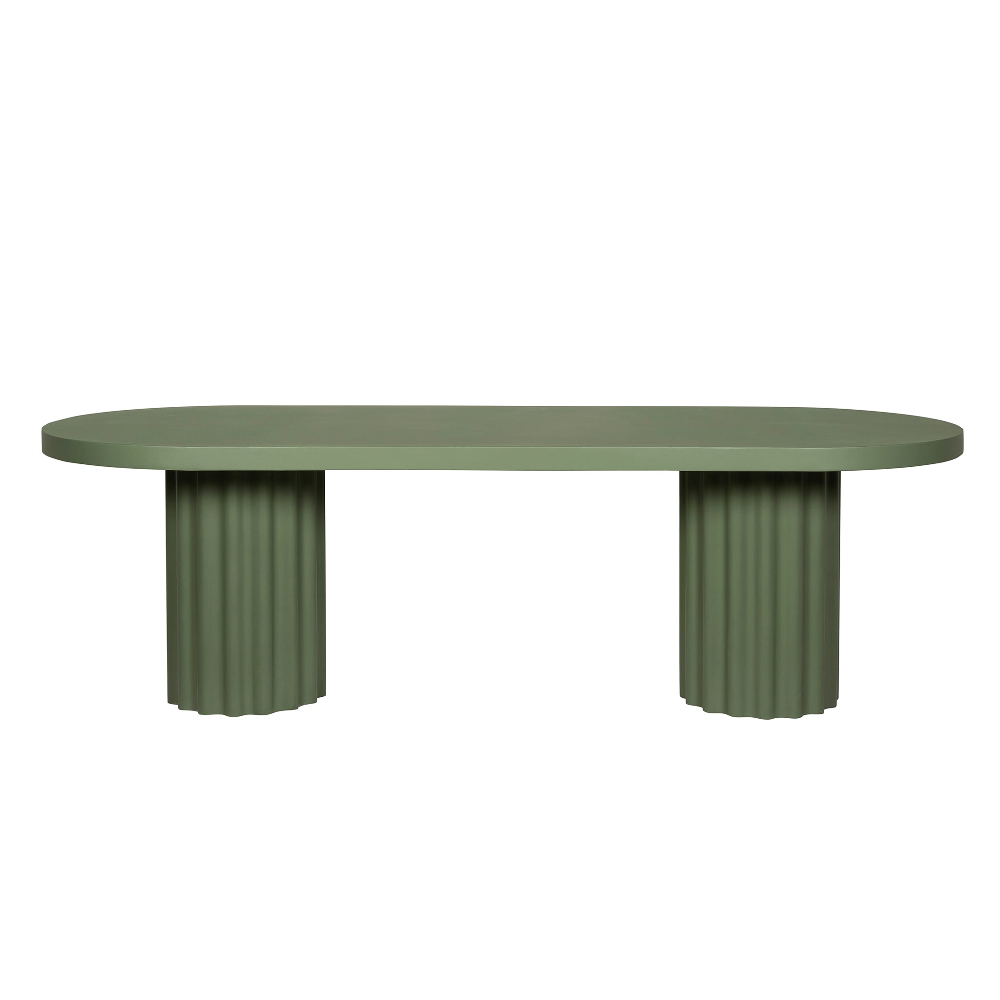 Sovana 2.4m Concrete Dining Table - Green Dining Table Concrete-Core
