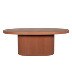 Alaric 2m Concrete Oval Dining Table - Terracotta Dining Table Concrete-Core