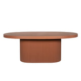 Alaric 2m Concrete Oval Dining Table - Terracotta Dining Table Concrete-Core