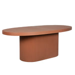 Alaric 2m Concrete Oval Dining Table - Terracotta Dining Table Concrete-Core