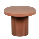 Alaric 2m Concrete Oval Dining Table - Terracotta Dining Table Concrete-Core