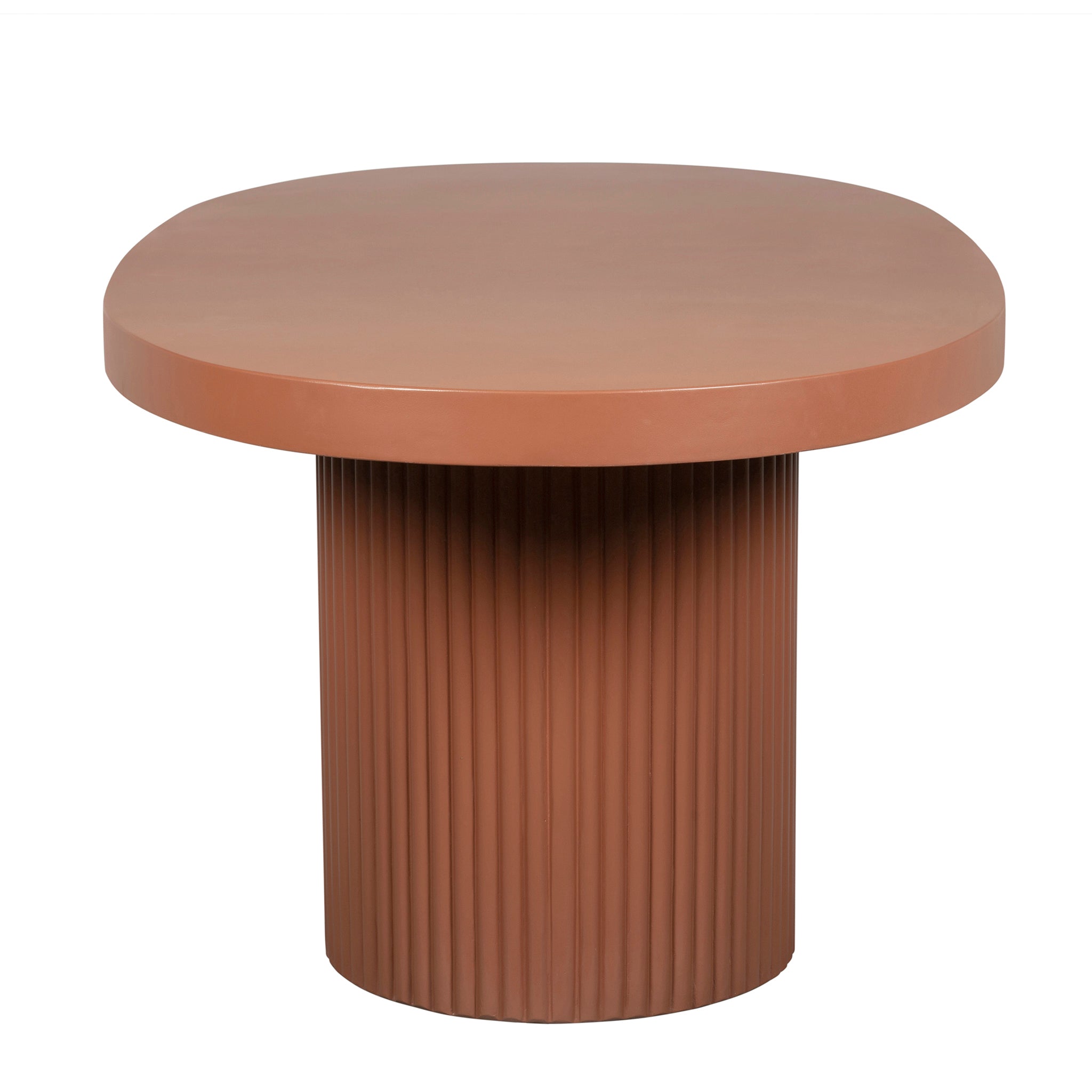 Alaric 2m Concrete Oval Dining Table - Terracotta Dining Table Concrete-Core