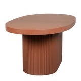 Alaric 2m Concrete Oval Dining Table - Terracotta Dining Table Concrete-Core