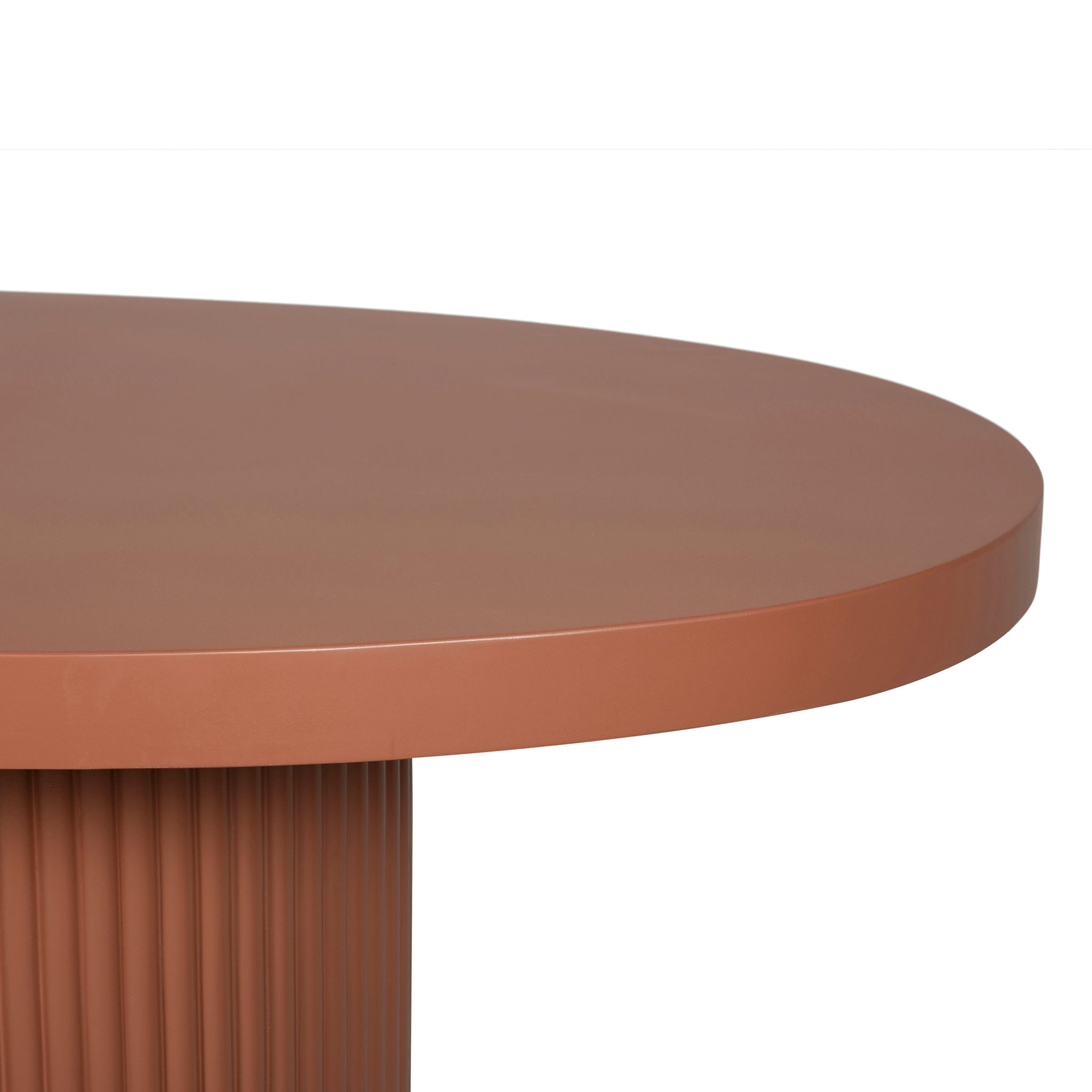 Alaric 2m Concrete Oval Dining Table - Terracotta Dining Table Concrete-Core