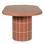 Lutetia 2m Concrete Oval Dining Table- - Terracotta Dining Table Concrete-Core
