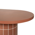 Lutetia 2.4m Concrete Oval Dining Table - Terracotta Dining Table Concrete-Core