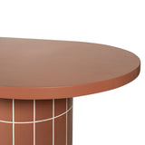 Lutetia 2.4m Concrete Oval Dining Table - Terracotta Dining Table Concrete-Core