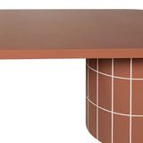 Lutetia 2.4m Concrete Oval Dining Table - Terracotta Dining Table Concrete-Core