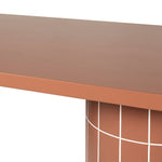 Lutetia 2.4m Concrete Oval Dining Table - Terracotta Dining Table Concrete-Core