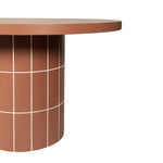 Lutetia 2.4m Concrete Oval Dining Table - Terracotta Dining Table Concrete-Core