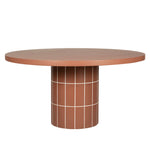 Lutetia 1.4m Concrete Round Dining Table - Terracotta Dining Table Concrete-Core
