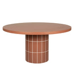 Lutetia 1.4m Concrete Round Dining Table - Terracotta Dining Table Concrete-Core
