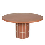 Lutetia 1.4m Concrete Round Dining Table - Terracotta Dining Table Concrete-Core