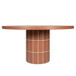 Lutetia 1.4m Concrete Round Dining Table - Terracotta Dining Table Concrete-Core