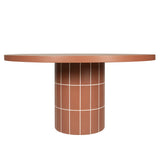 Lutetia 1.4m Concrete Round Dining Table - Terracotta Dining Table Concrete-Core
