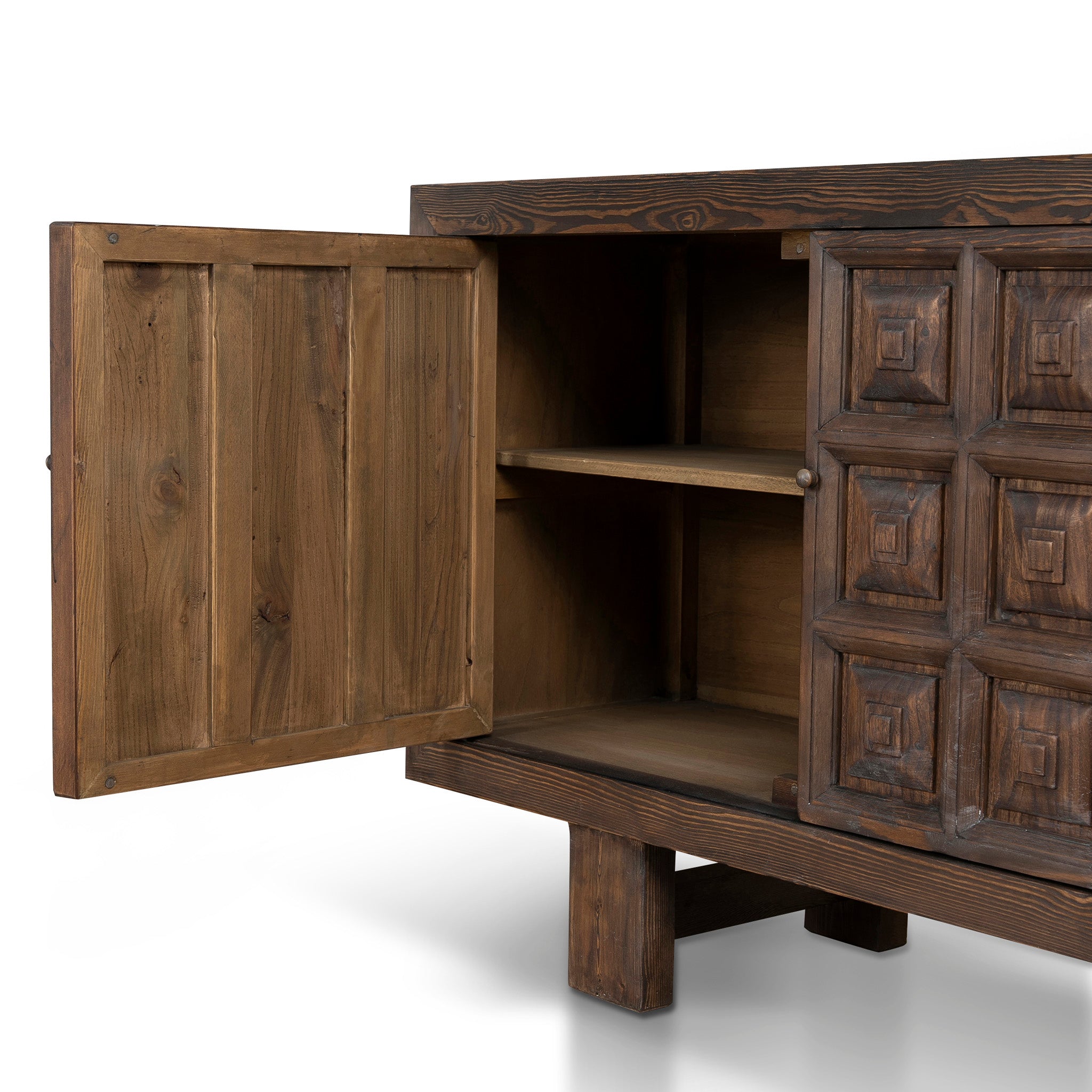 Origo 1.83m Elm Sideboard Unit - Dark brown Buffet & Sideboard Nasa-Core