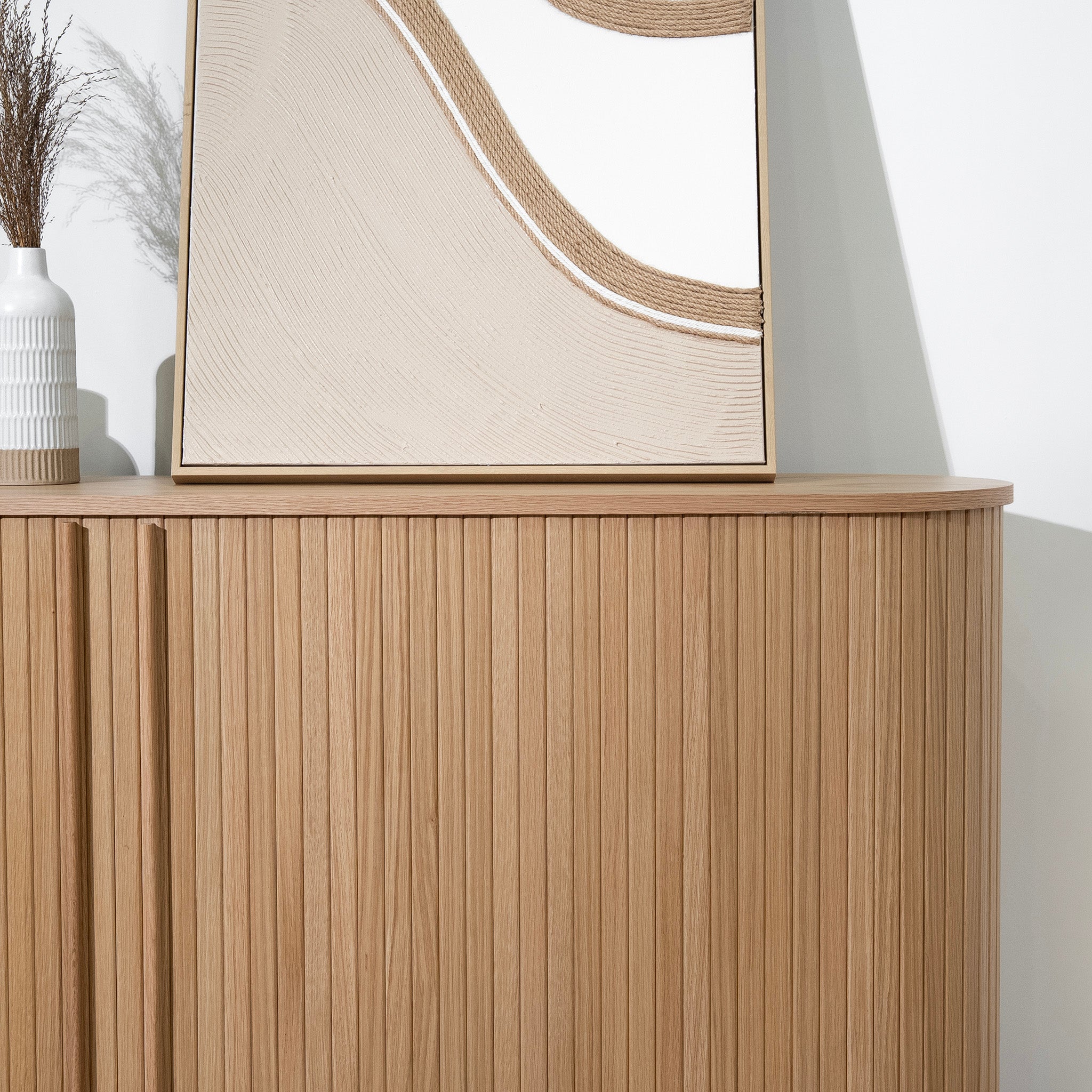 Ex Display - Linea 1.7m Wooden Buffets Unit - Natural Buffet & Sideboard KD-Core